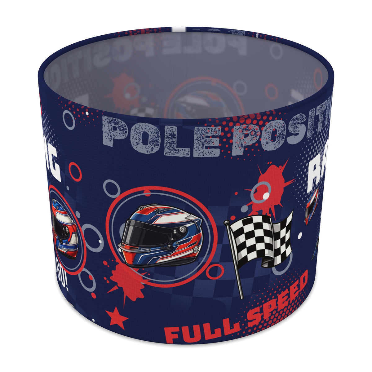 Navy Pole Position II lampshade - 25cm x 20cm Table