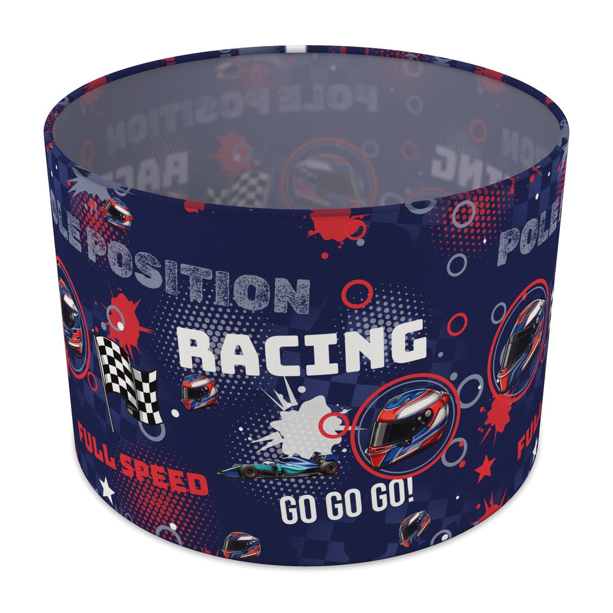 Navy Pole Position II lampshade - 30cm x 21cm Table