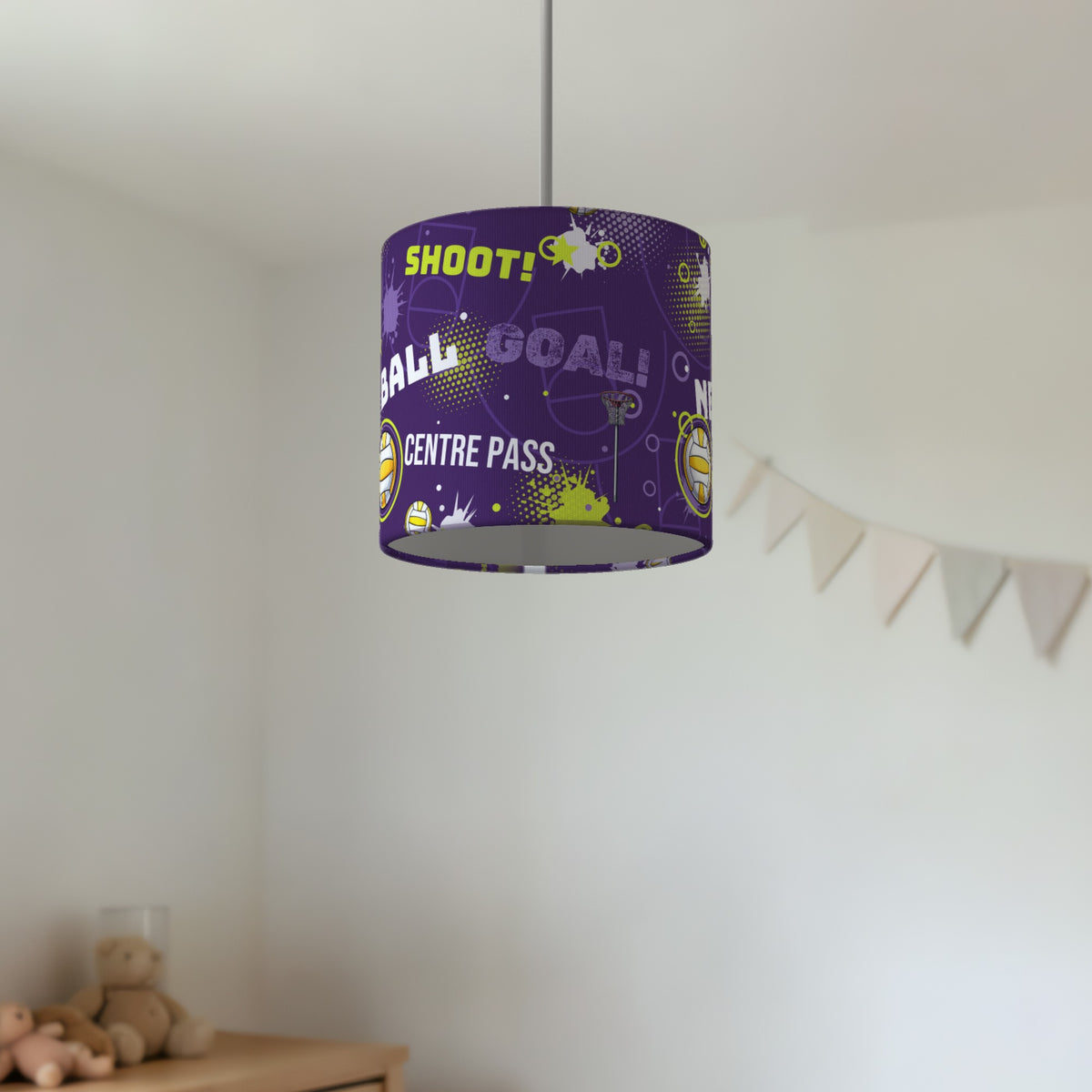 Purple Netball Star II lampshade - 20cm x 18.5cm Ceiling - photo 2