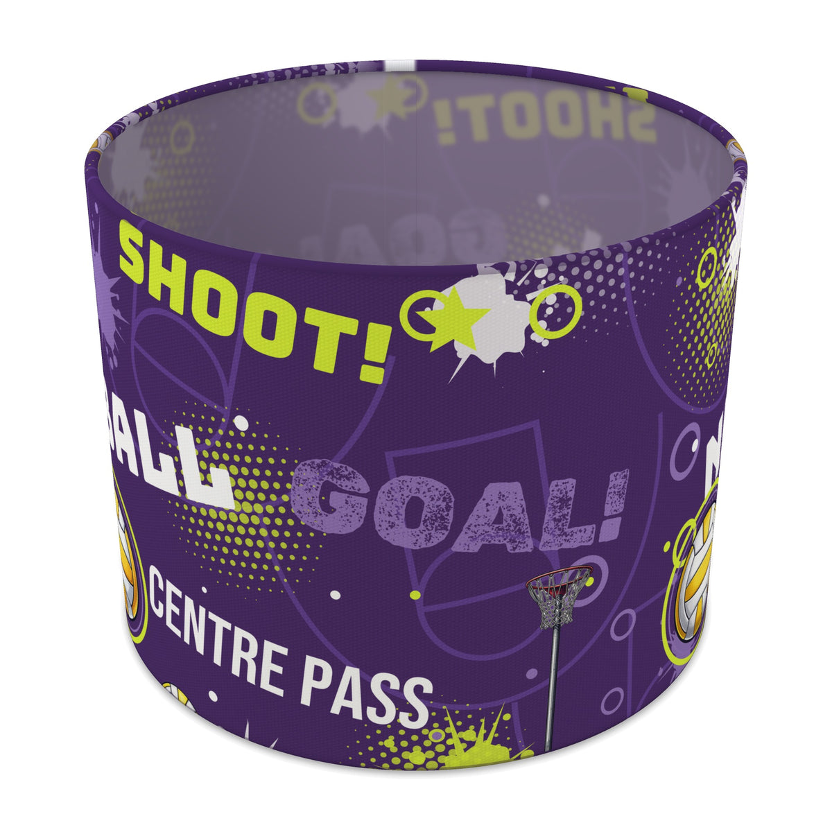 Purple Netball Star II lampshade - 25cm x 20cm Table