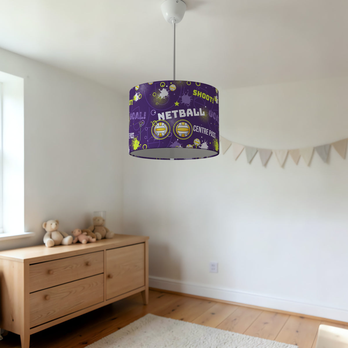 Purple Netball Star II lampshade - 20cm x 18.5cm Ceiling - photo 3