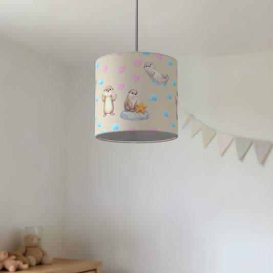Sand Otter Friends II lampshade - 20cm x 18.5cm Ceiling - photo 2