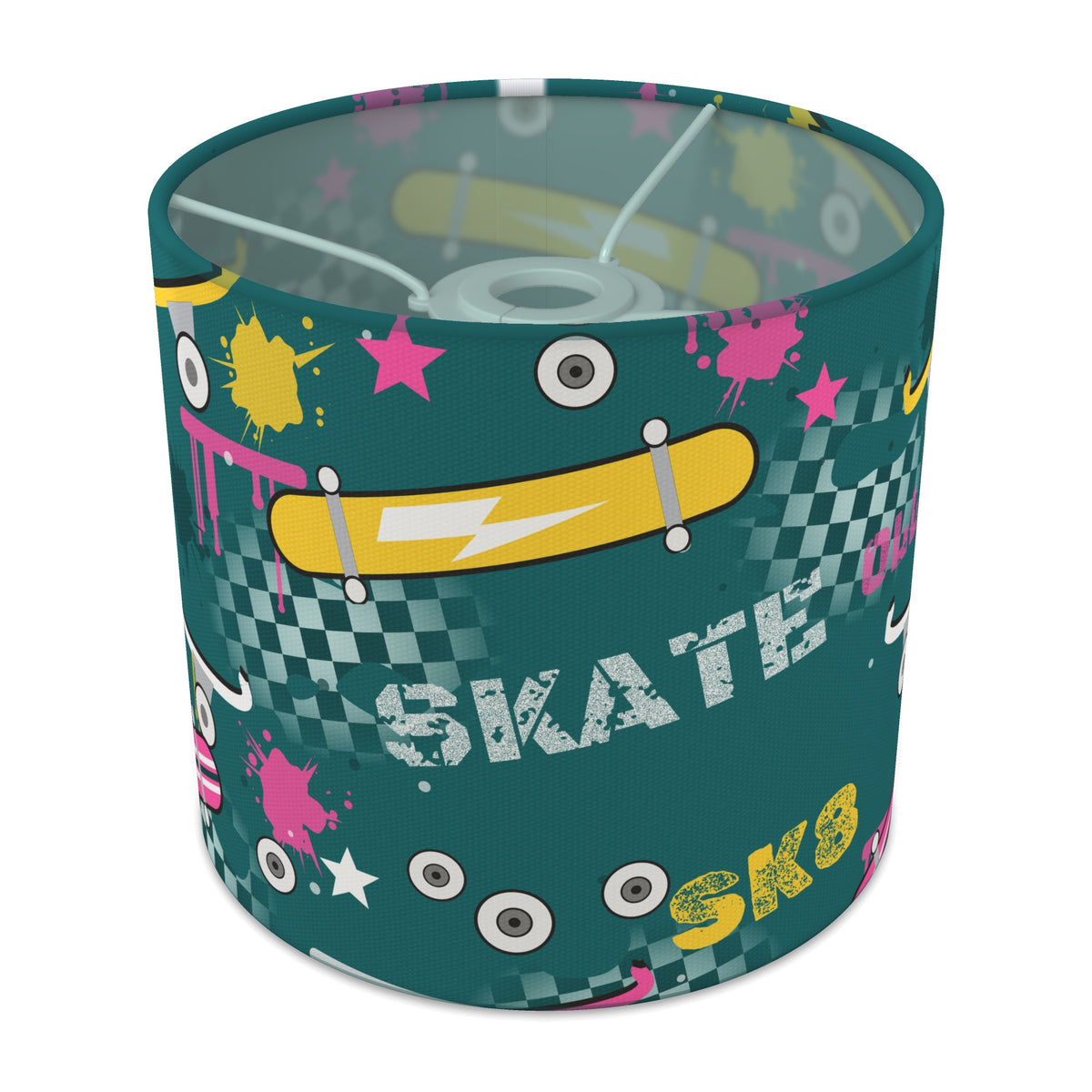 Teal Skate Park II lampshade - 20cm x 18.5cm Ceiling - main photo