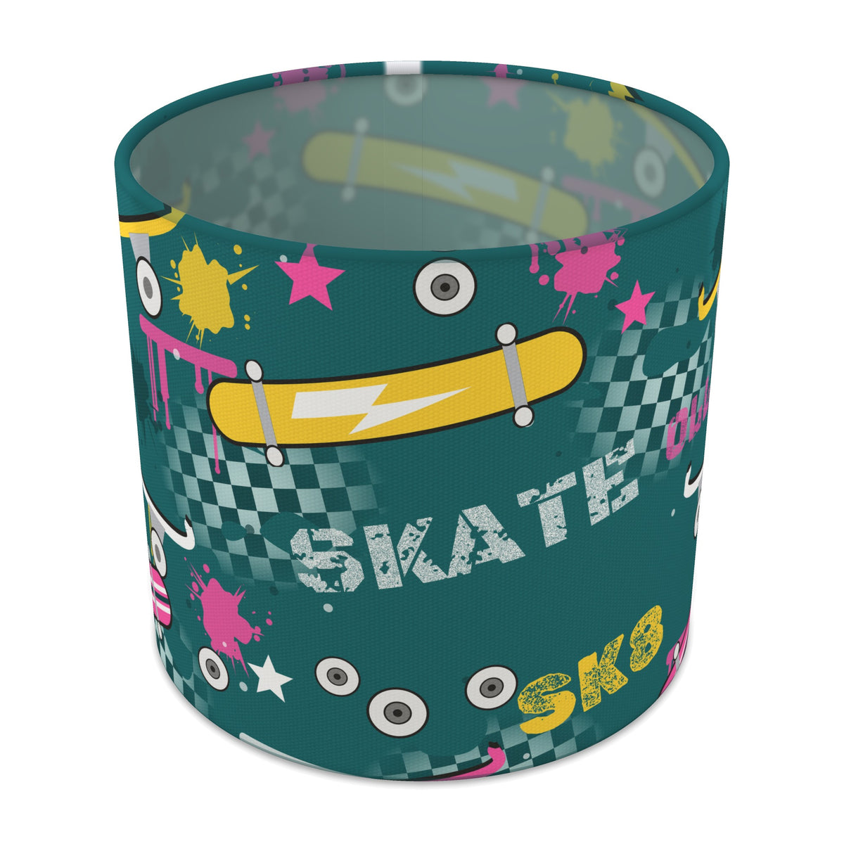 Teal Skate Park II lampshade - 20cm x 18.5cm Table