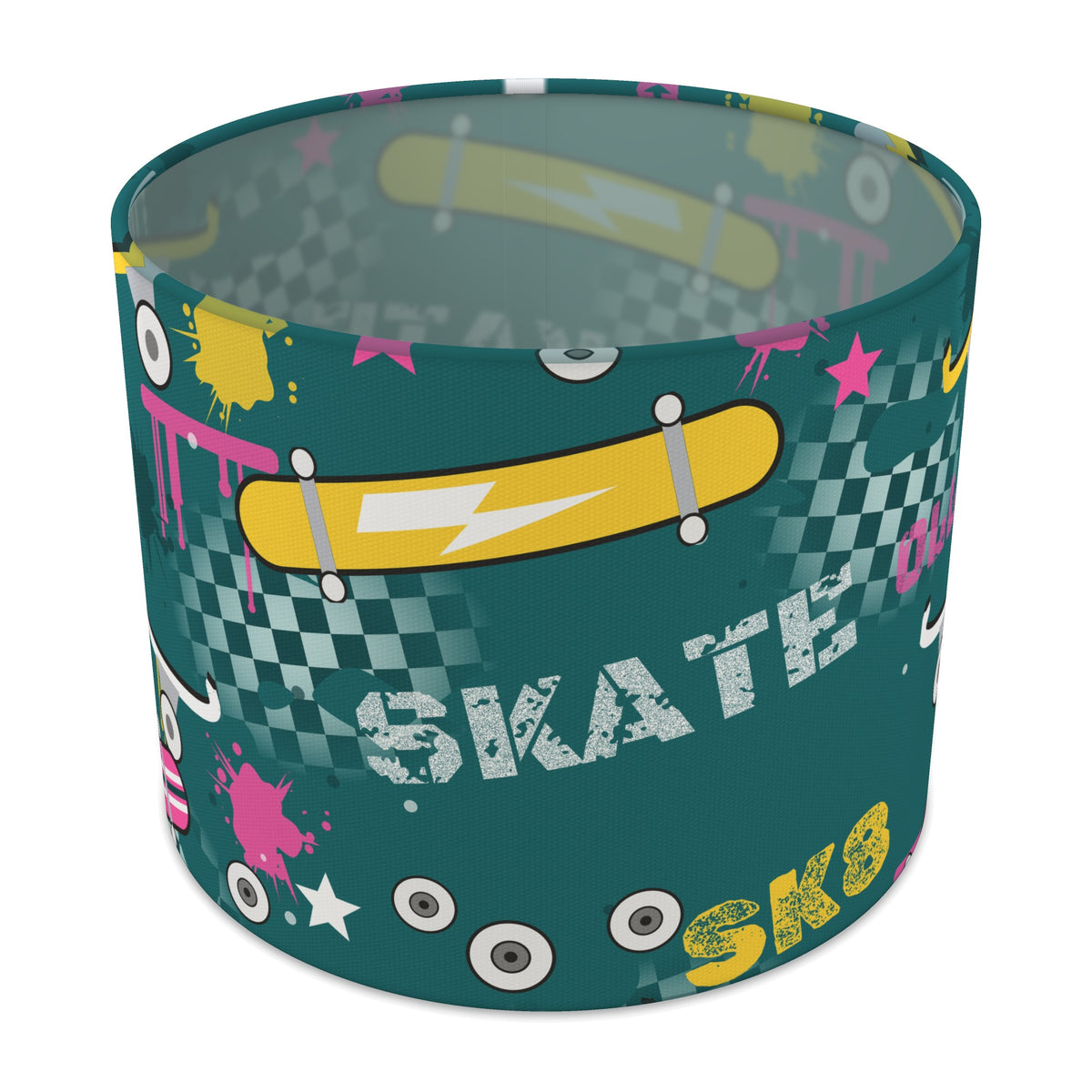 Teal Skate Park II lampshade - 25cm x 20cm Table