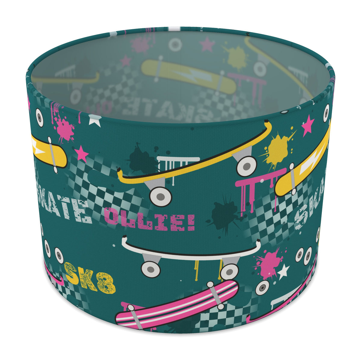 Teal Skate Park II lampshade - 30cm x 21cm Table