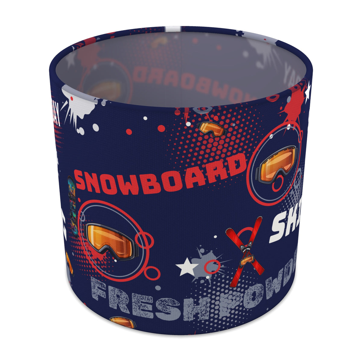 Navy Snow Day II lampshade - 20cm x 18.5cm Table