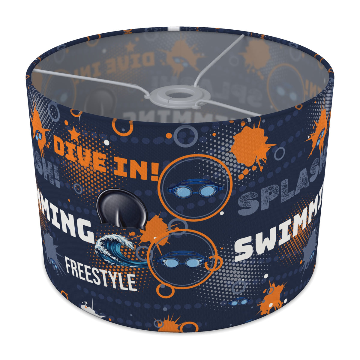 Navy Splash Swimming II lampshade - 30cm x 21cm Ceiling