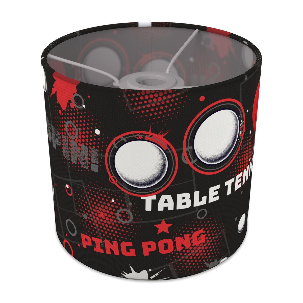 Black Ping Pong Rally II lampshade - 20cm x 18.5cm Ceiling - main photo