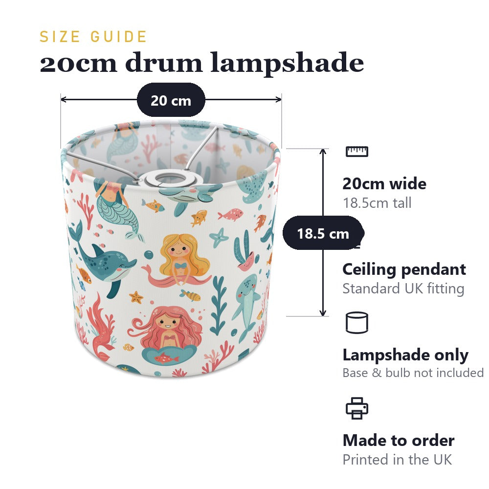 Mermaid Dolphin Seal lampshade
