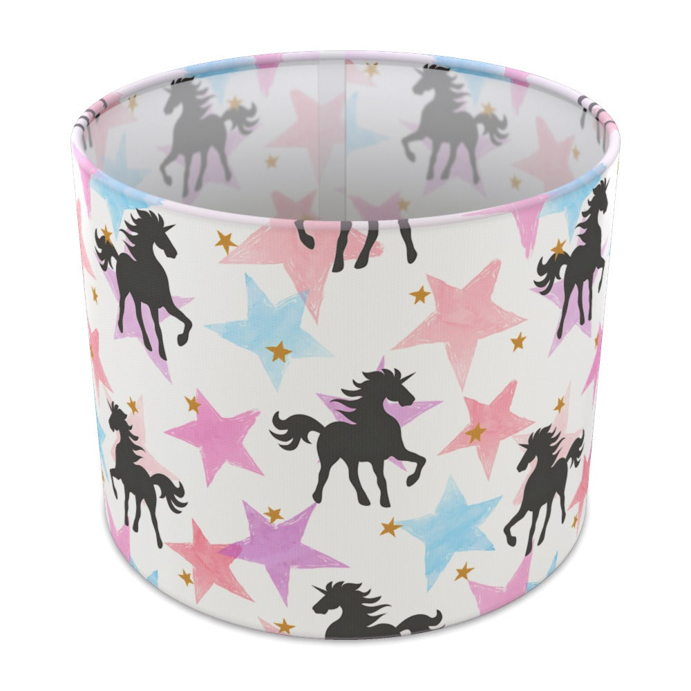 Pink Unicorn and Star Pattern lampshade - 25cm Table