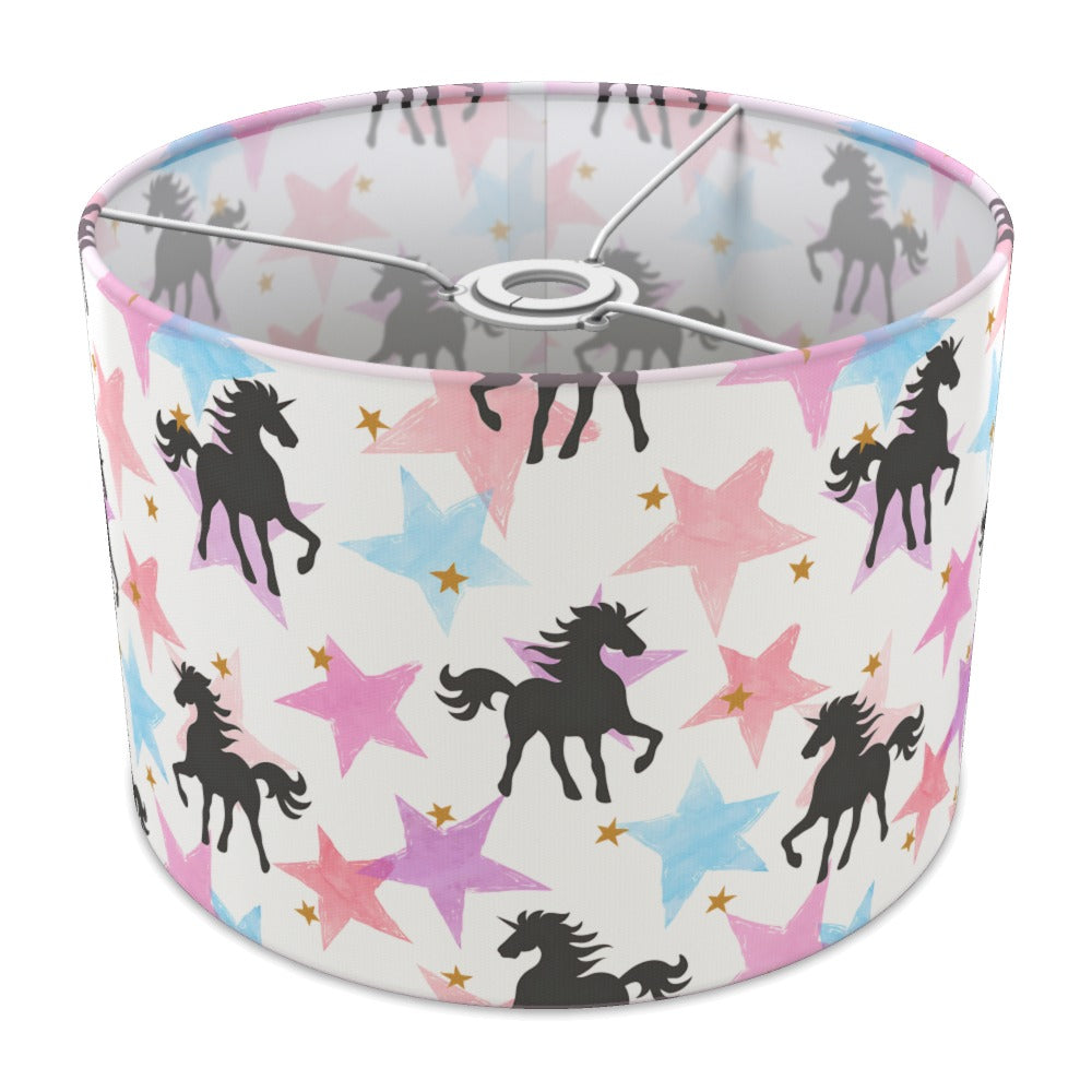 Pink Unicorn and Star Pattern lampshade - 30cm Ceiling