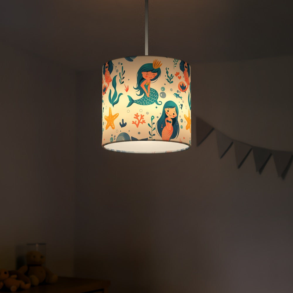Mermaids and Starfish lampshade