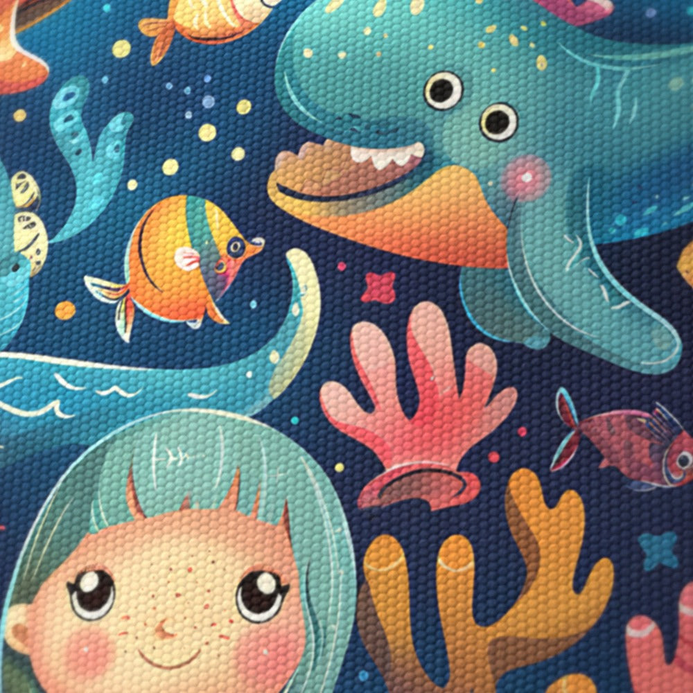 Whale Mermaid Coral lampshade