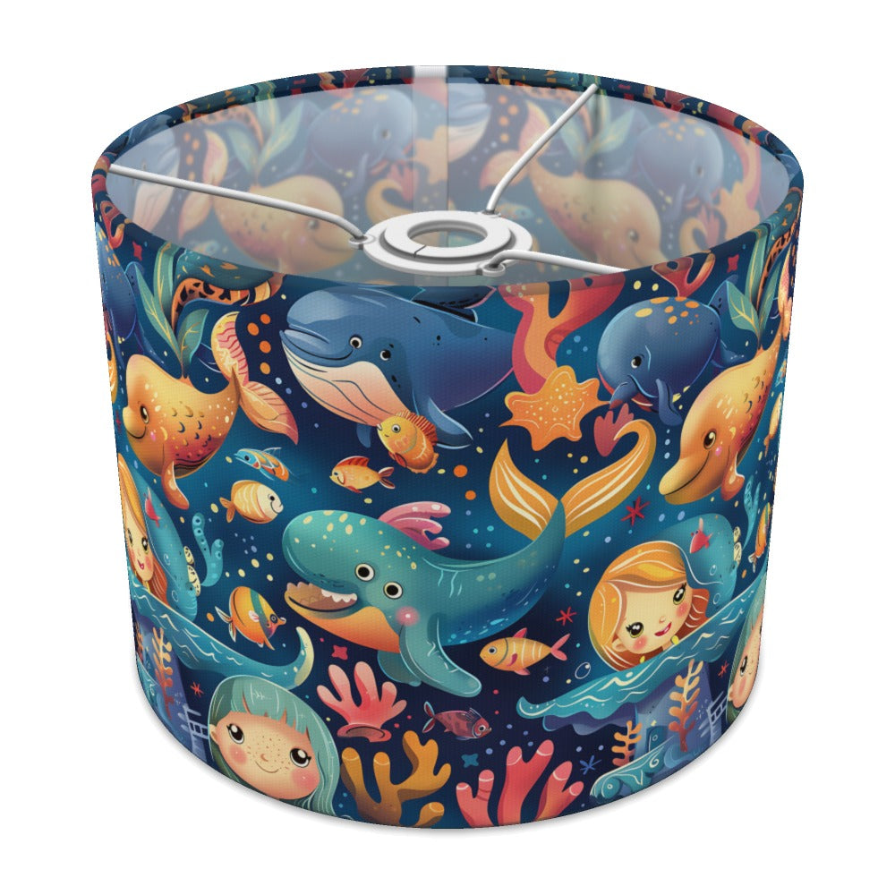 Whale Mermaid Coral lampshade - 25cm Ceiling