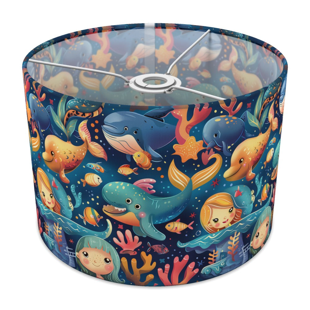 Whale Mermaid Coral lampshade - 30cm Ceiling