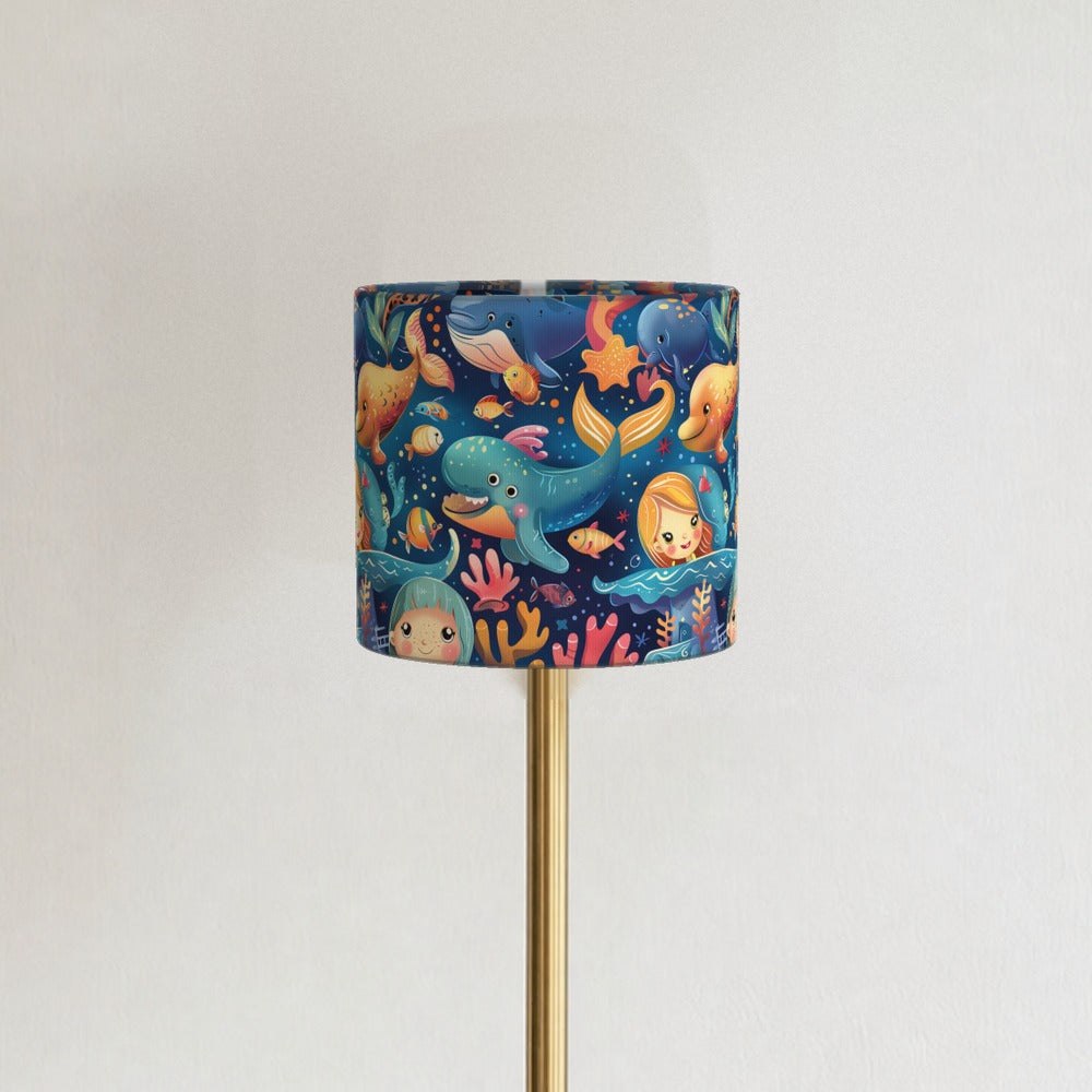 Whale Mermaid Coral lampshade