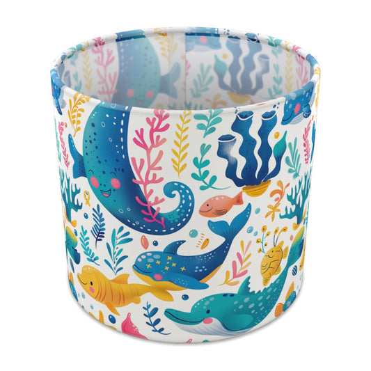 Whale Dolphin Coral lampshade - 20cm Table