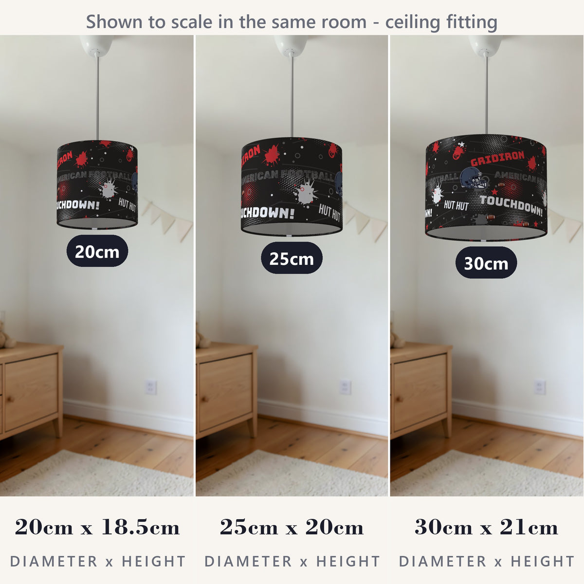 Black Touchdown II lampshade - 20cm x 18.5cm Ceiling - photo 4