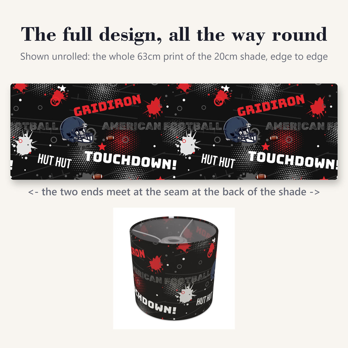 Black Touchdown II lampshade - 20cm x 18.5cm Ceiling - photo 9