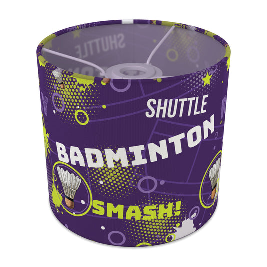 Purple Badminton Smash II lampshade - 20cm x 18.5cm Ceiling - main photo