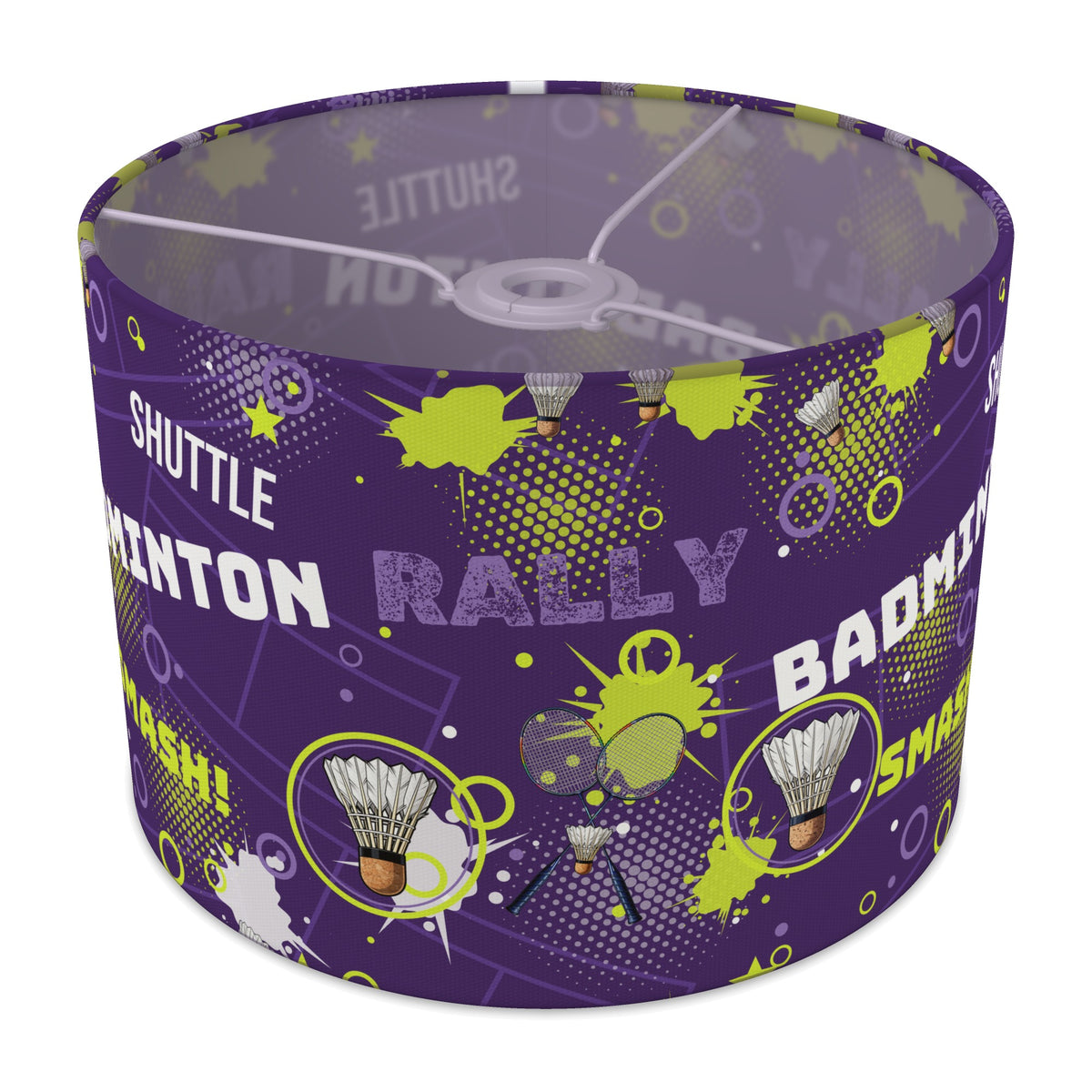 Purple Badminton Smash II lampshade - 30cm x 21cm Ceiling