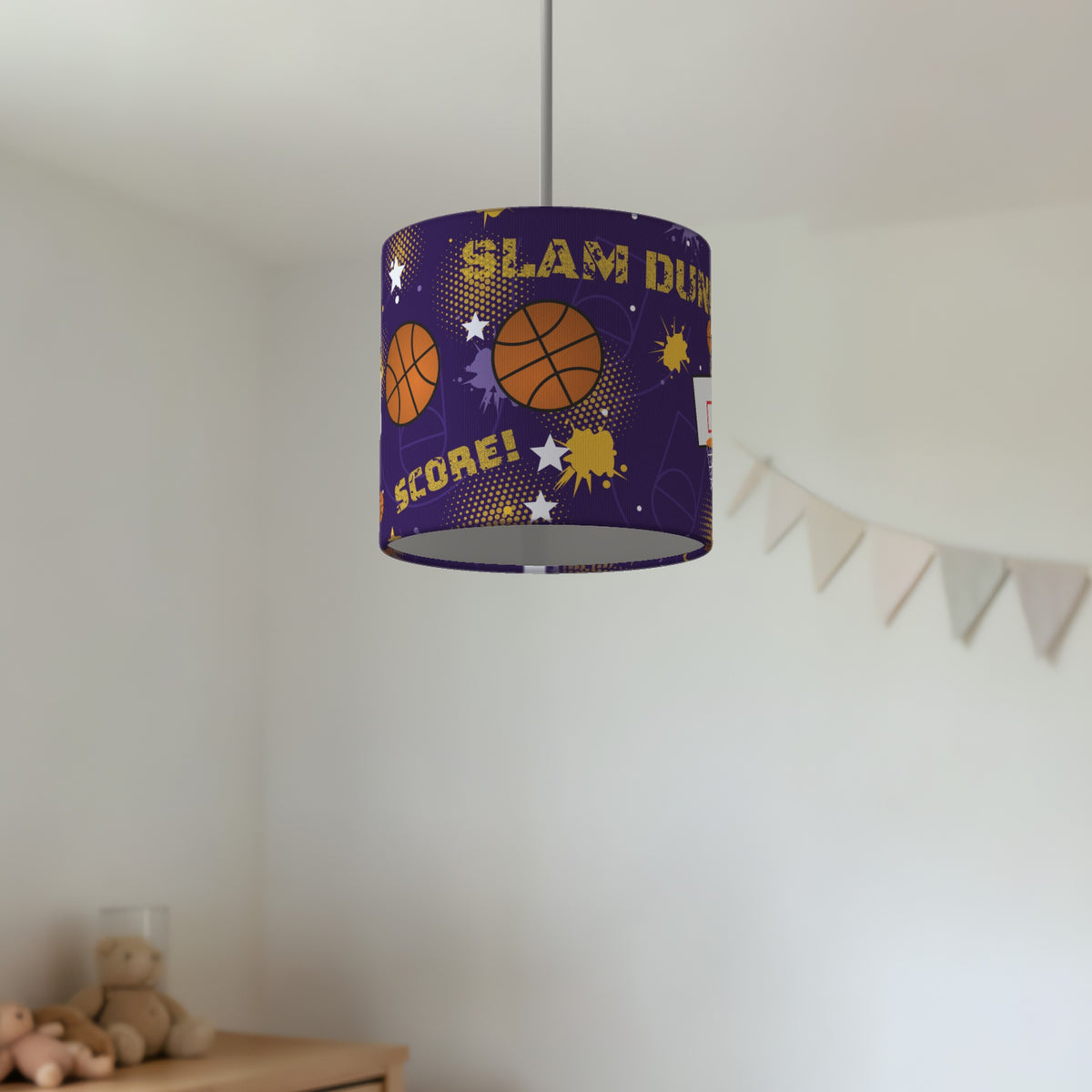 Purple Slam Dunk II lampshade - 20cm x 18.5cm Ceiling - photo 2
