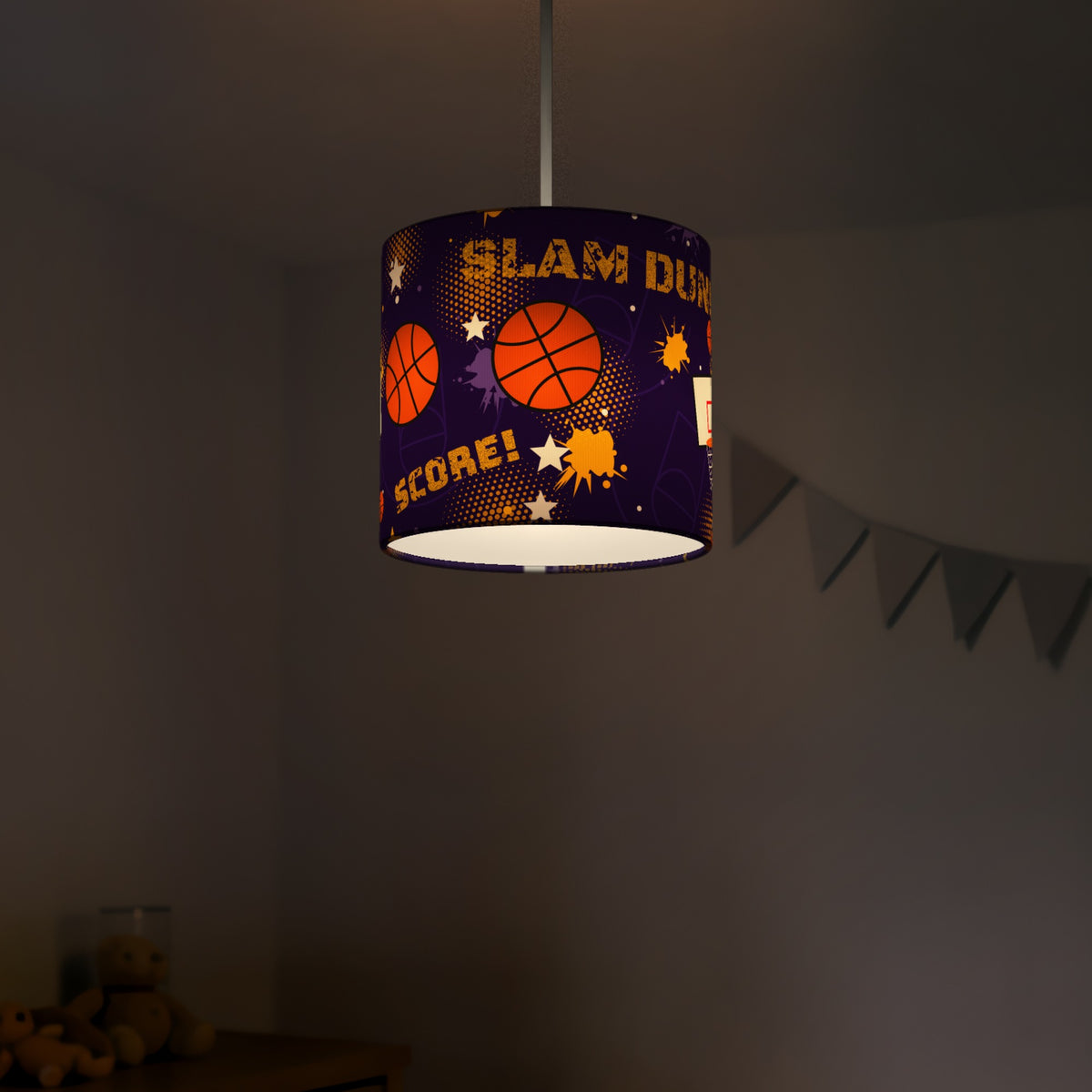 Purple Slam Dunk II lampshade - 20cm x 18.5cm Ceiling - photo 5