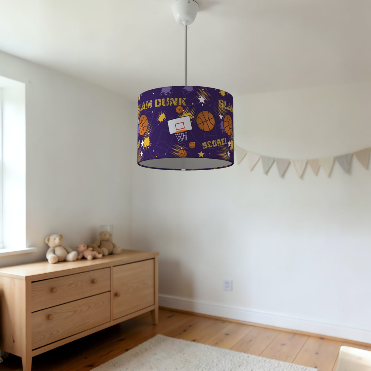 Purple Slam Dunk II lampshade - 20cm x 18.5cm Ceiling - photo 3