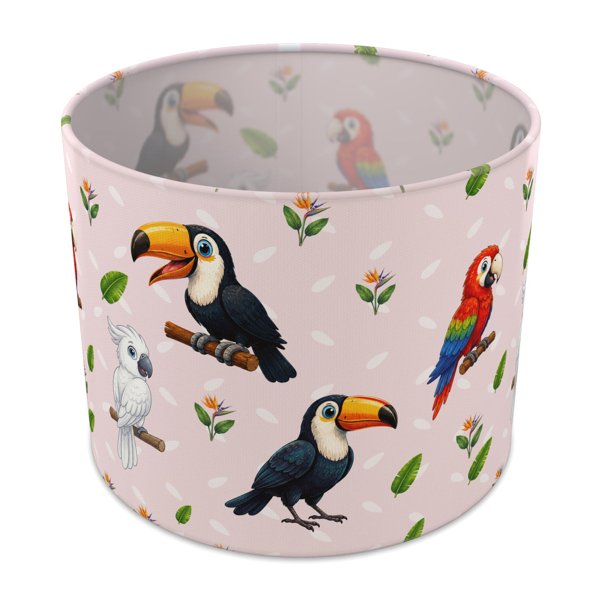 Blush Bird Friends II lampshade - 25cm x 20cm Table