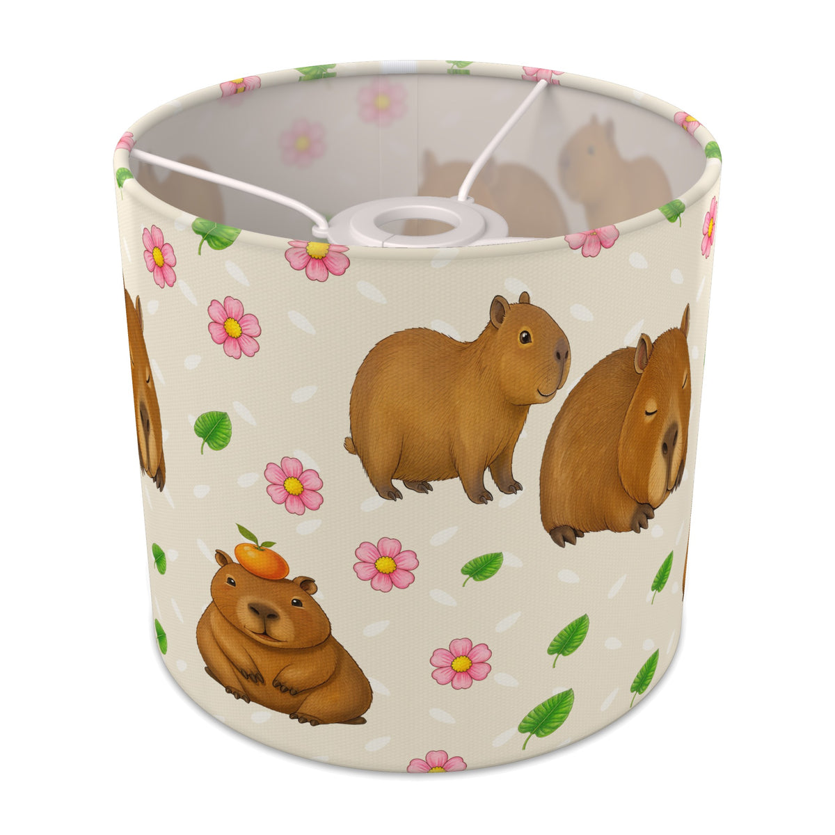 Cream Capybara Chill II lampshade - 20cm x 18.5cm Ceiling - main photo