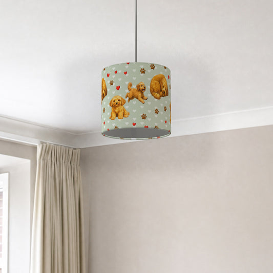 Sage Cockapoo Love II lampshade - 20cm x 18.5cm Ceiling - photo 2