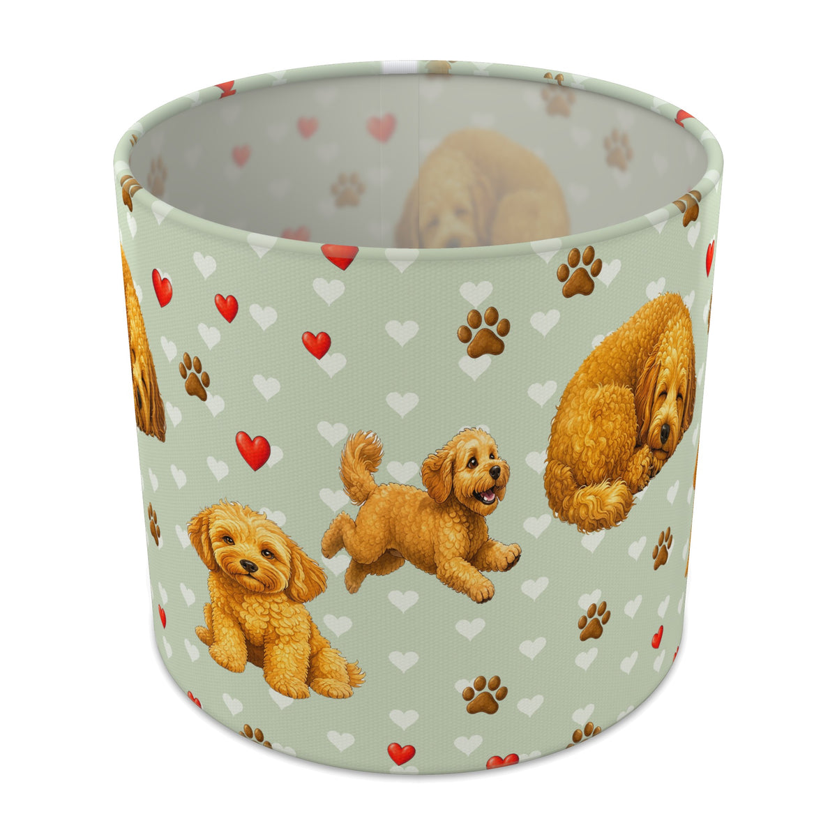 Sage Cockapoo Love II lampshade - 20cm x 18.5cm Table