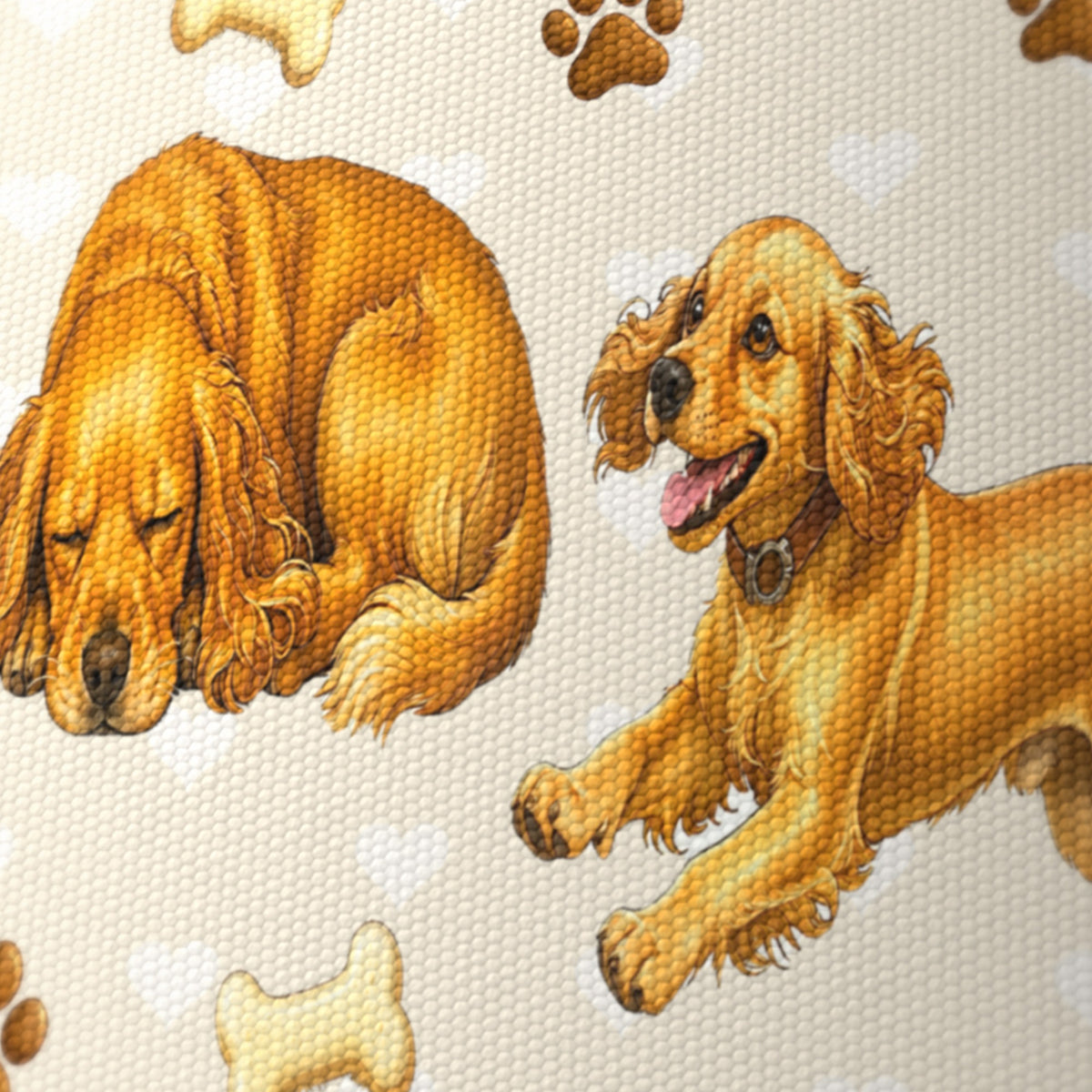 Cream Cocker Spaniel Love II lampshade - 20cm x 18.5cm Ceiling - photo 6