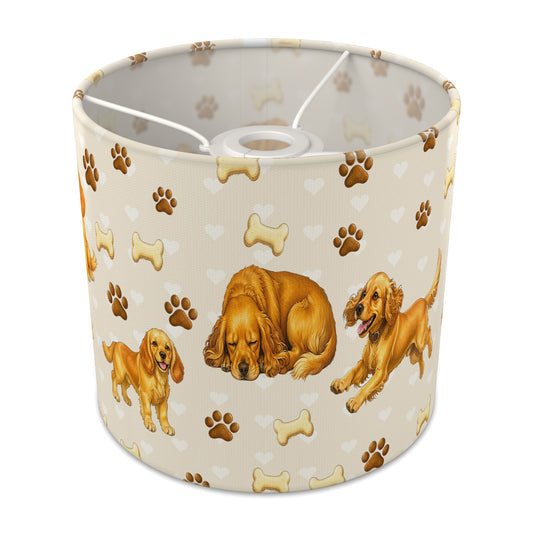 Cream Cocker Spaniel Love II lampshade - 20cm x 18.5cm Ceiling - main photo
