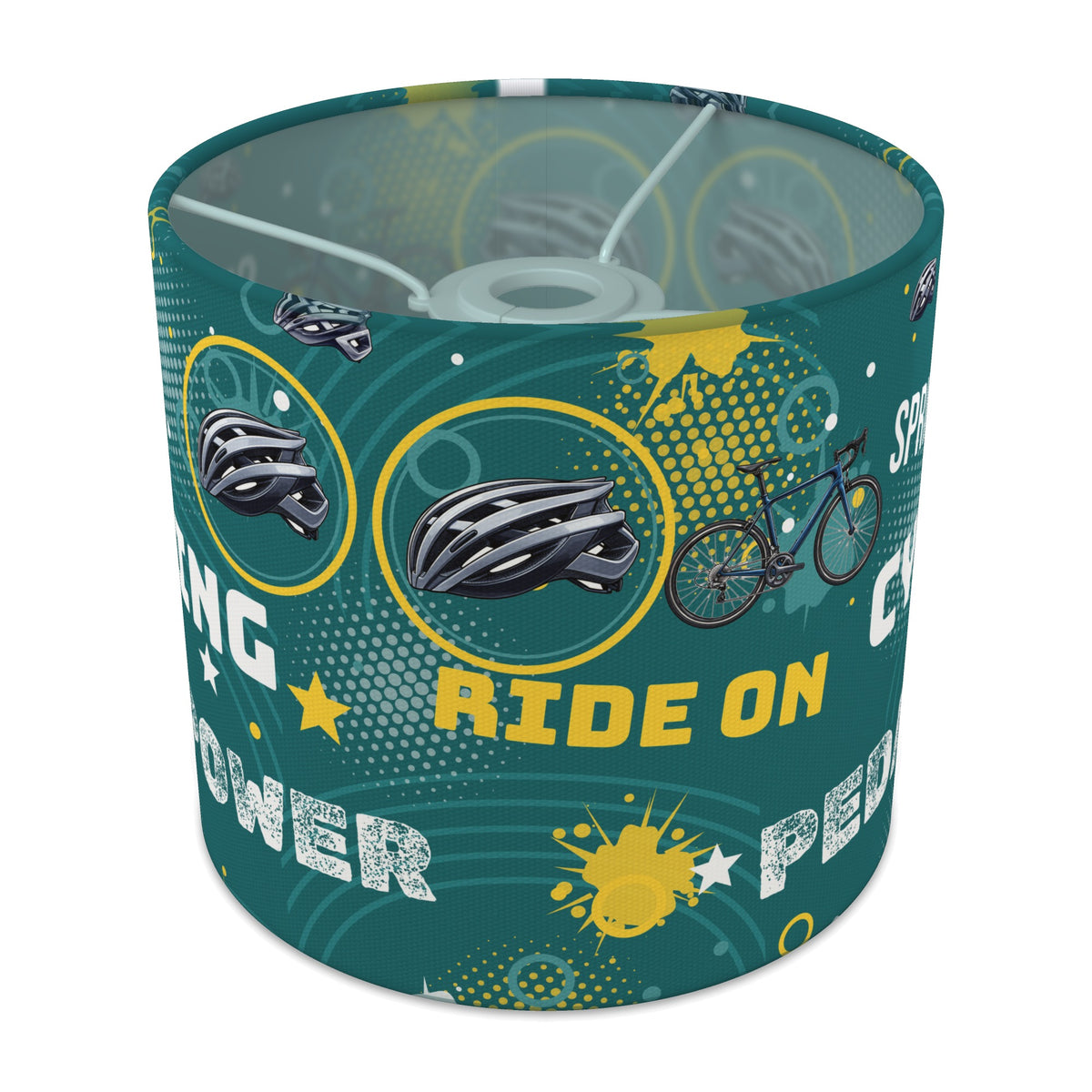 Teal Pedal Power II lampshade - 20cm x 18.5cm Ceiling - main photo