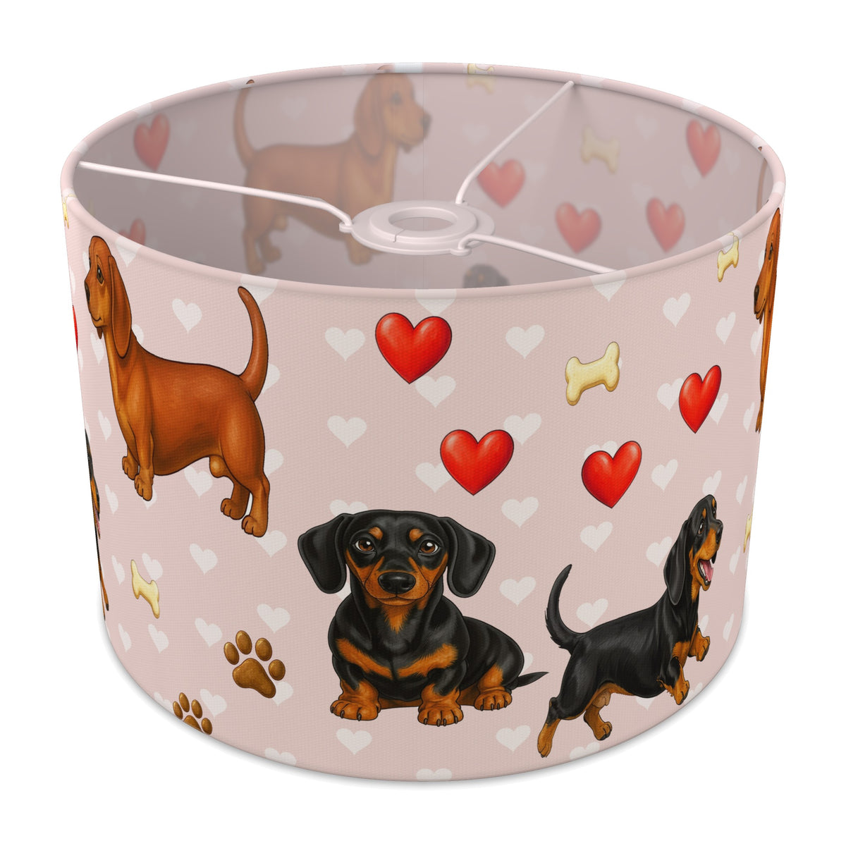 Blush Dachshund Love II lampshade - 30cm x 21cm Ceiling