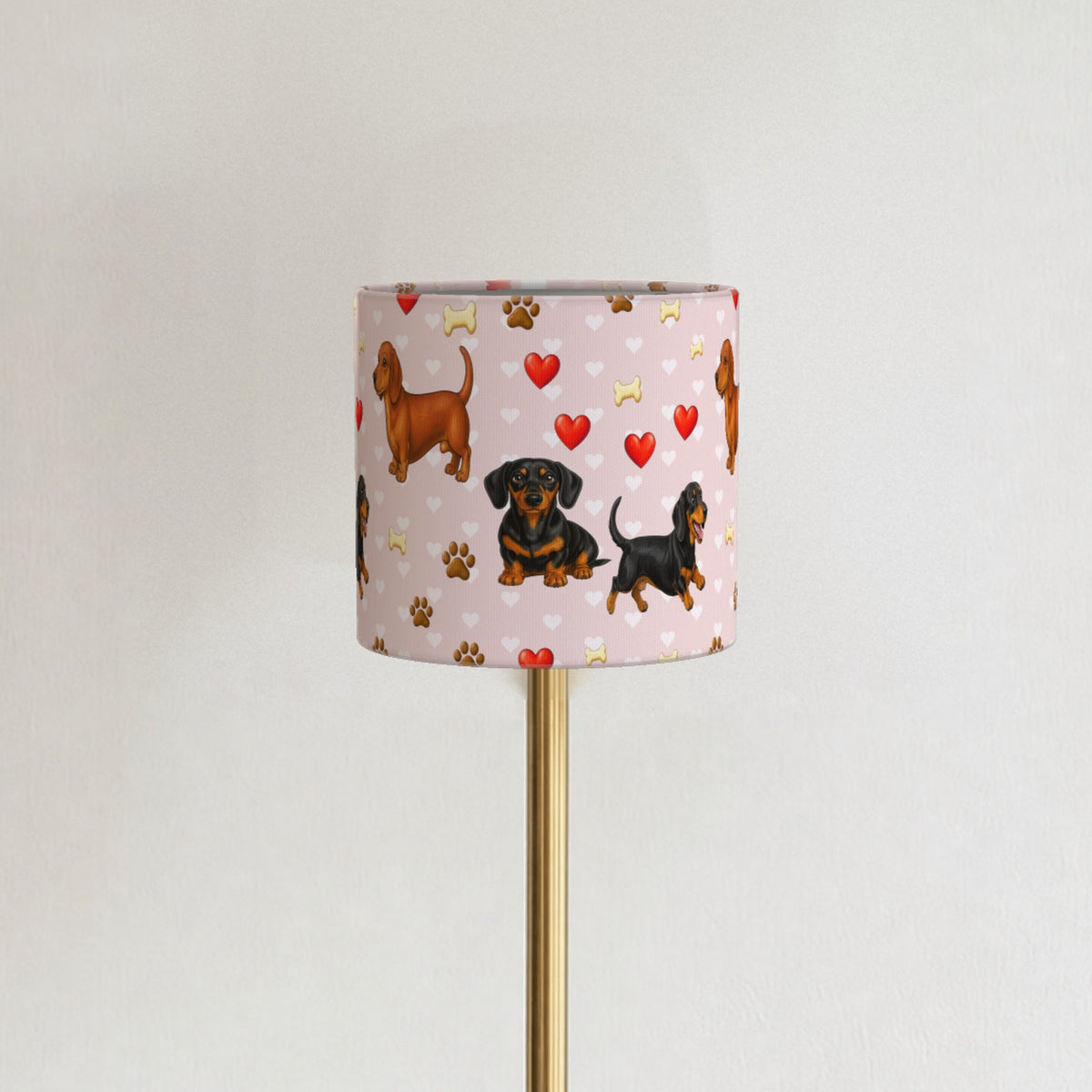 Blush Dachshund Love II lampshade - 20cm x 18.5cm Ceiling - photo 3