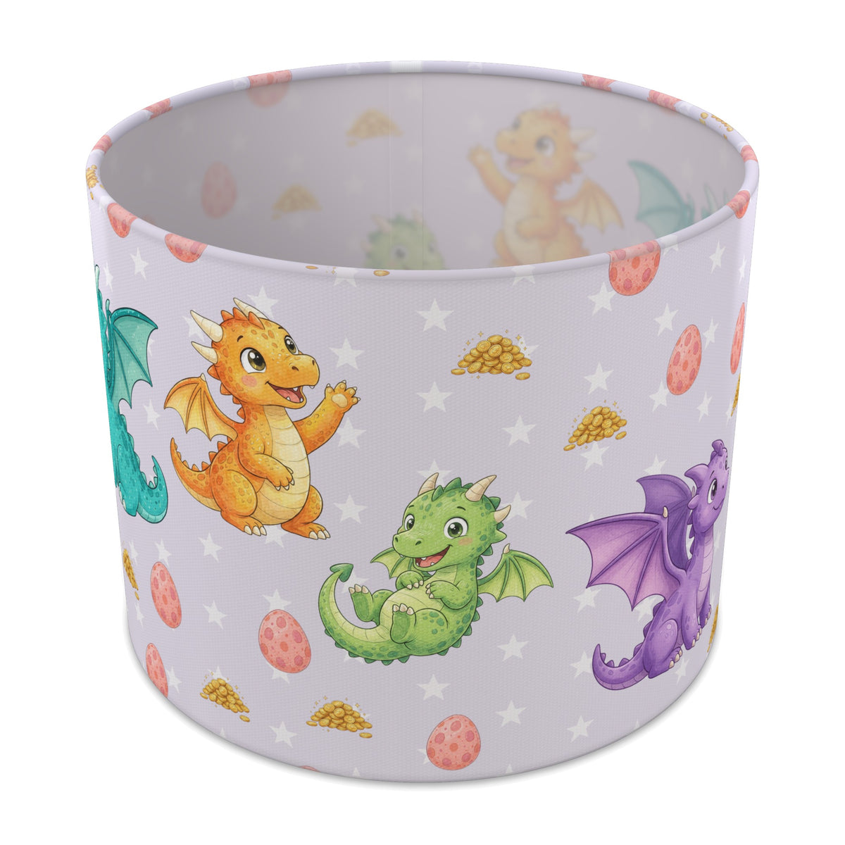 Lilac Dragons II lampshade - 25cm x 20cm Table