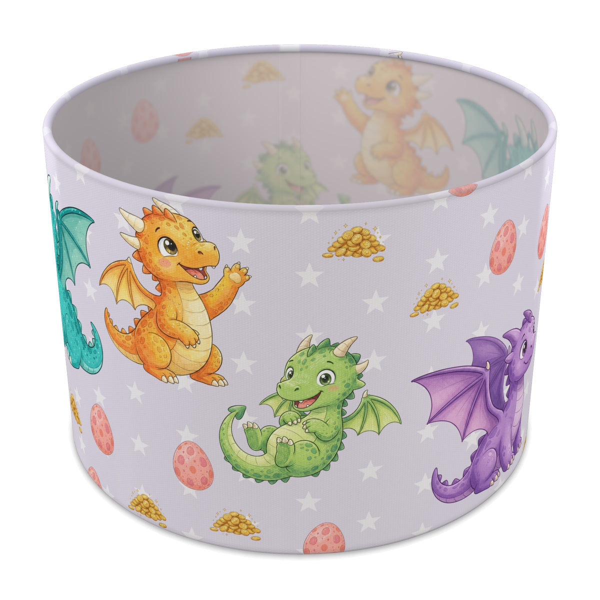 Lilac Dragons II lampshade - 30cm x 21cm Table