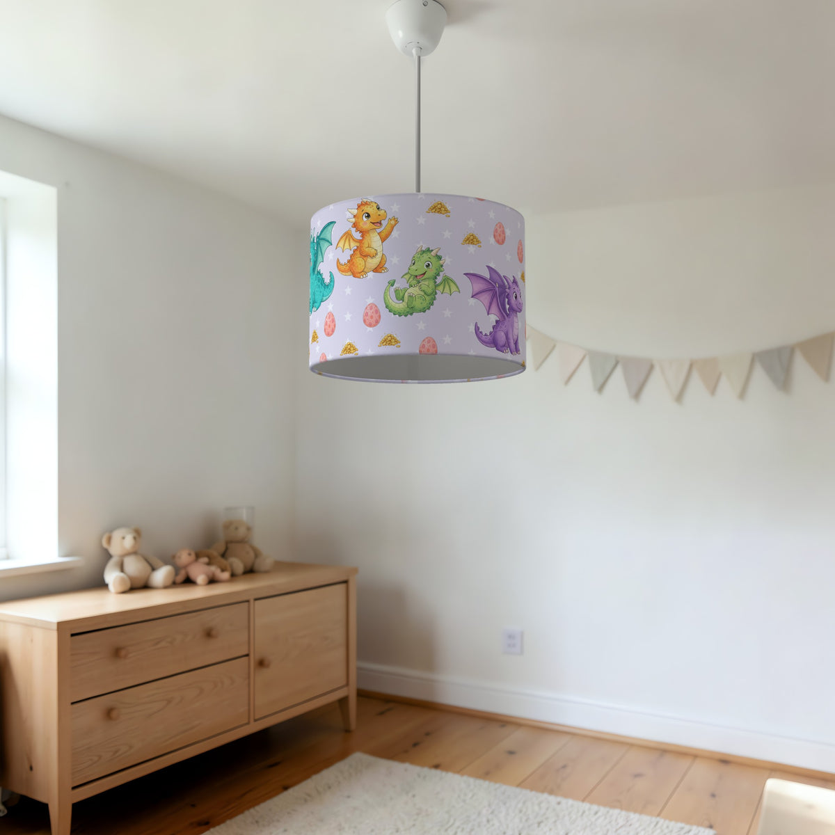 Lilac Dragons II lampshade - 20cm x 18.5cm Ceiling - photo 3