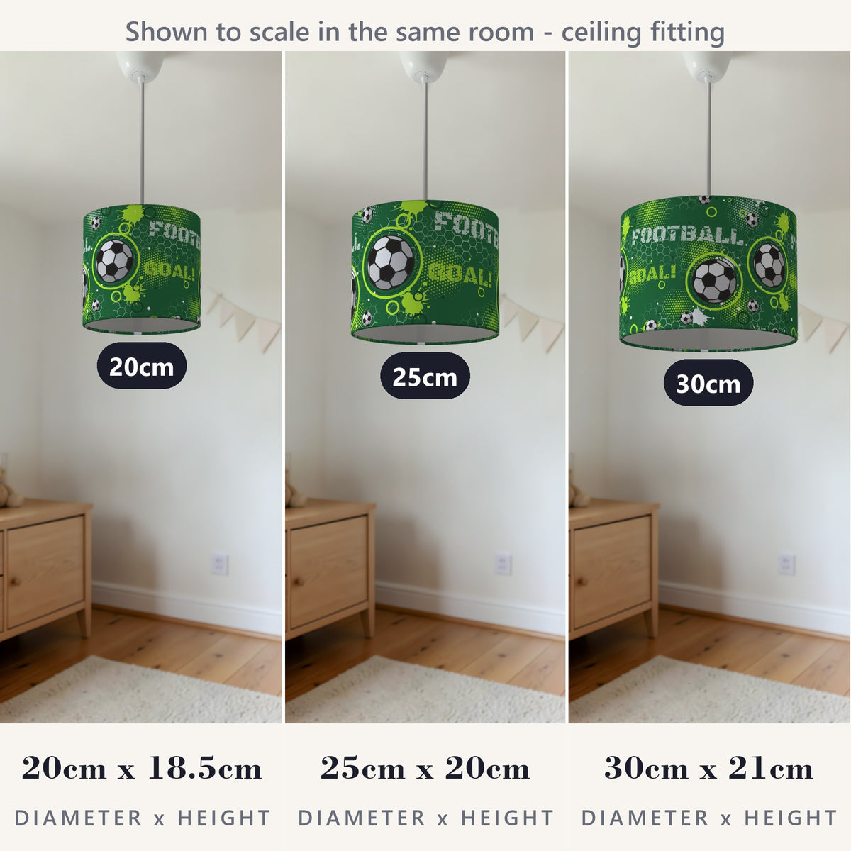 Pitch Football Crazy II lampshade - 20cm x 18.5cm Ceiling - photo 4
