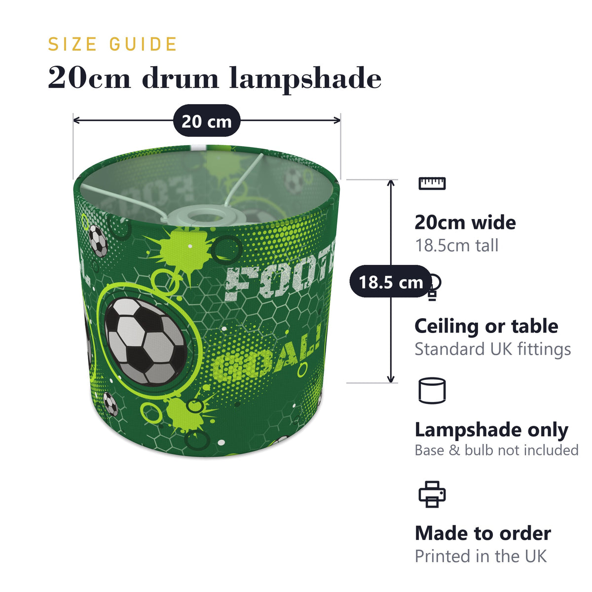 Pitch Football Crazy II lampshade - 20cm x 18.5cm Ceiling - photo 7