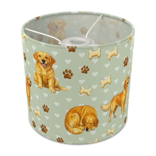 Sage Golden Retriever Love II lampshade - 20cm x 18.5cm Ceiling - main photo