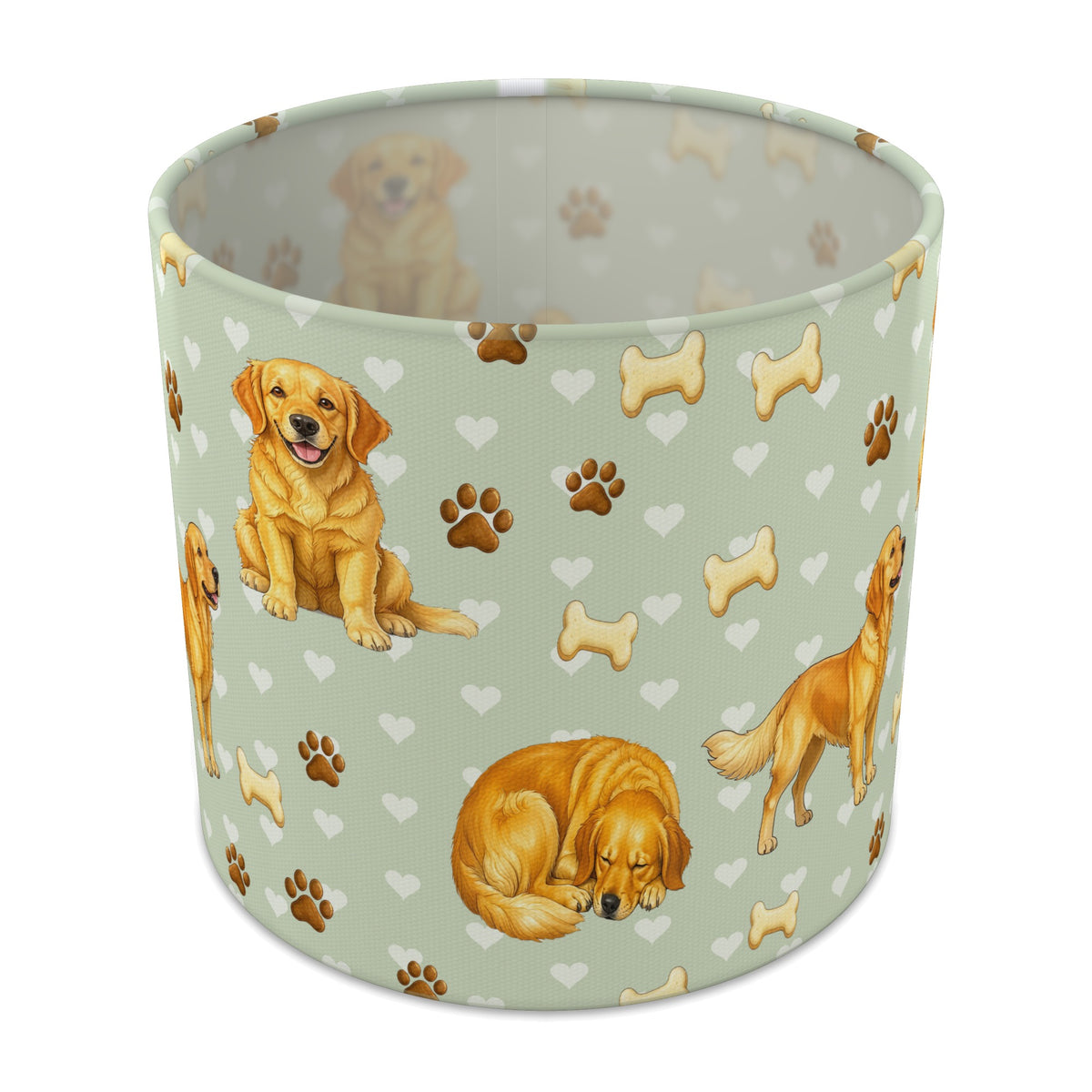 Sage Golden Retriever Love II lampshade - 20cm x 18.5cm Table