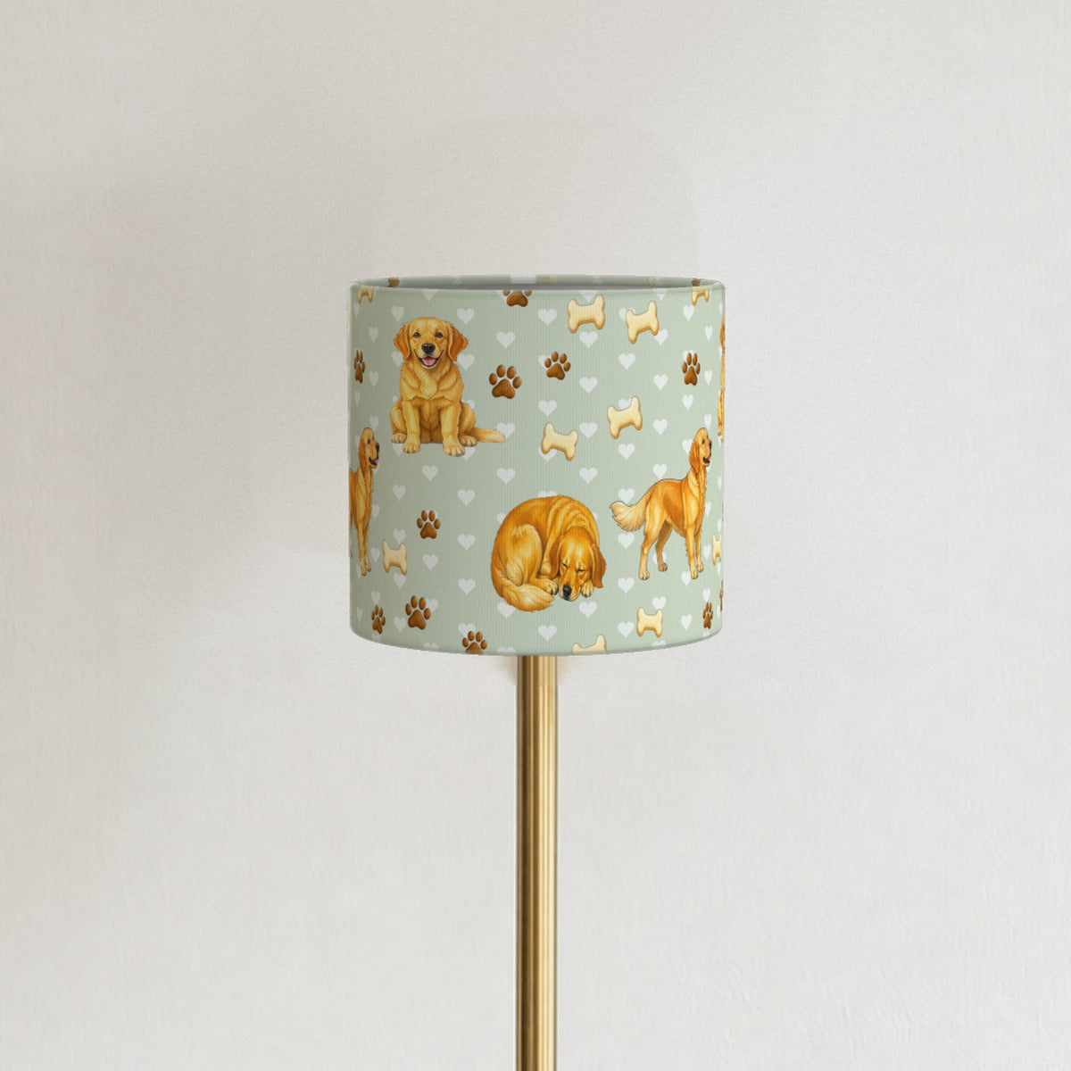 Sage Golden Retriever Love II lampshade - 20cm x 18.5cm Ceiling - photo 3