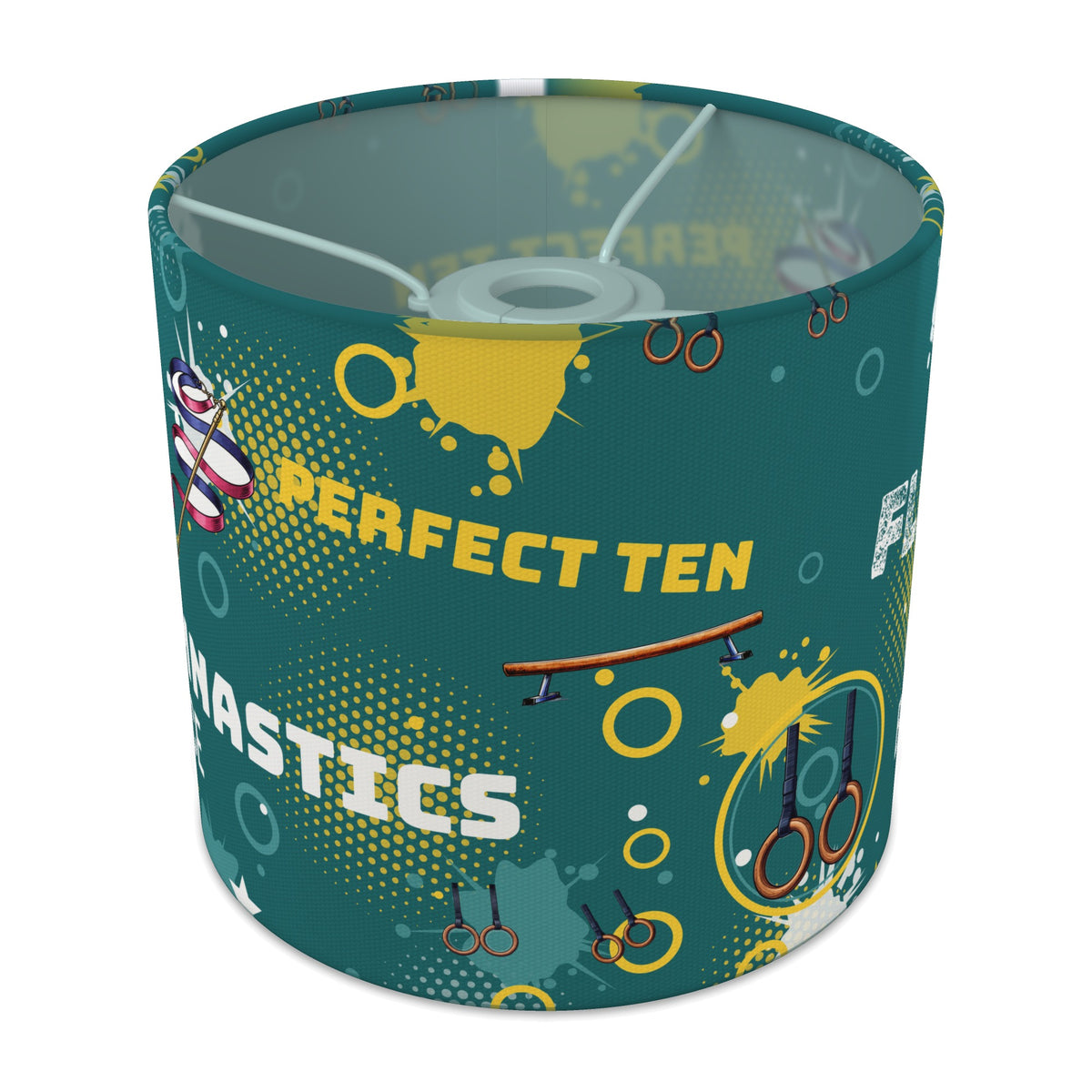Teal Gymnastics Star II lampshade - 20cm x 18.5cm Ceiling - main photo