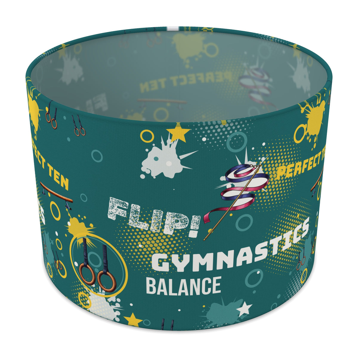Teal Gymnastics Star II lampshade - 30cm x 21cm Table