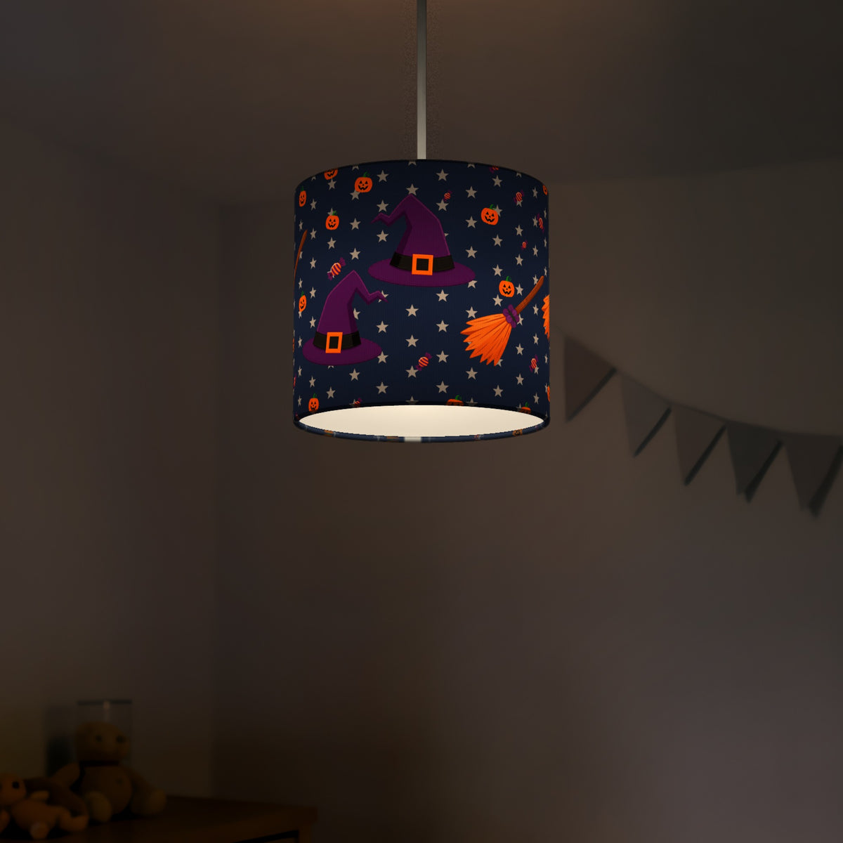 Navy Halloween II lampshade - 20cm x 18.5cm Ceiling - photo 5