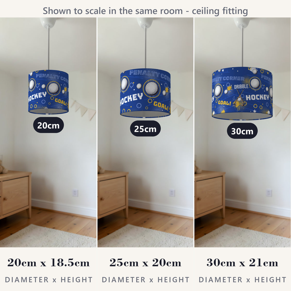 Royal Hockey Hero II lampshade - 20cm x 18.5cm Ceiling - photo 4